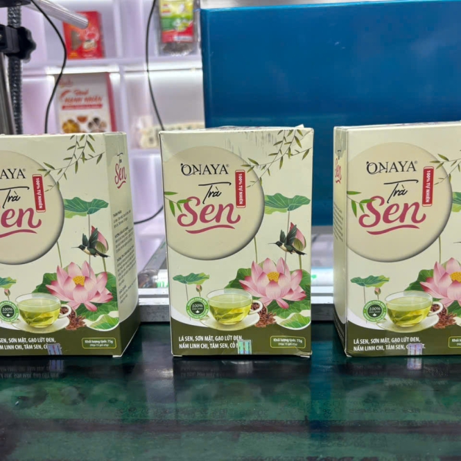 In lên hộp trà sen